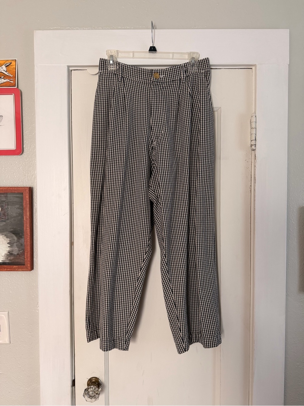 Big Bud Press Black/White Gingham Trousers Petite Small